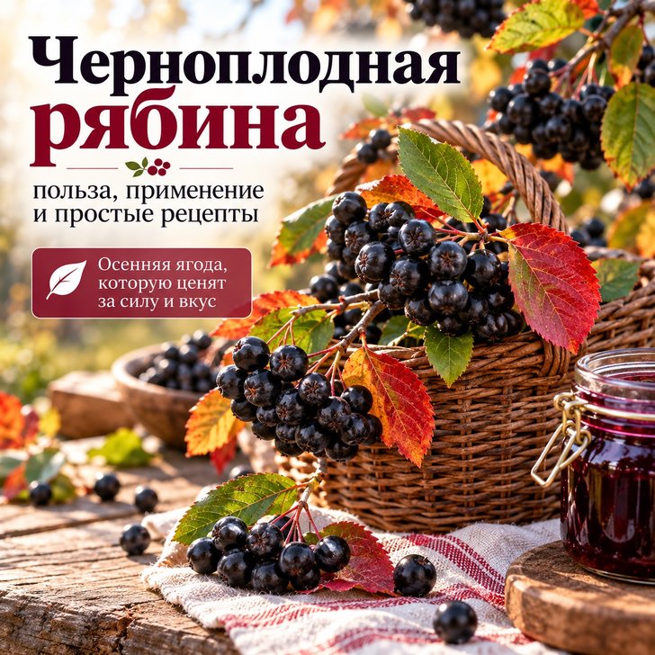 Черноплодная рябина: польза, применение и простые рецепты
